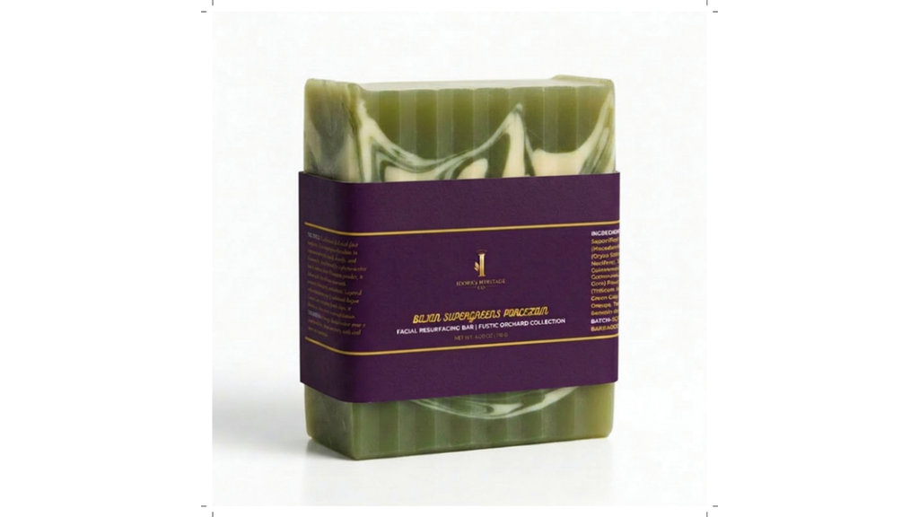 Bajan Supergreen Porcelain Facial Bar - Micro-Polishing and Resurfacing