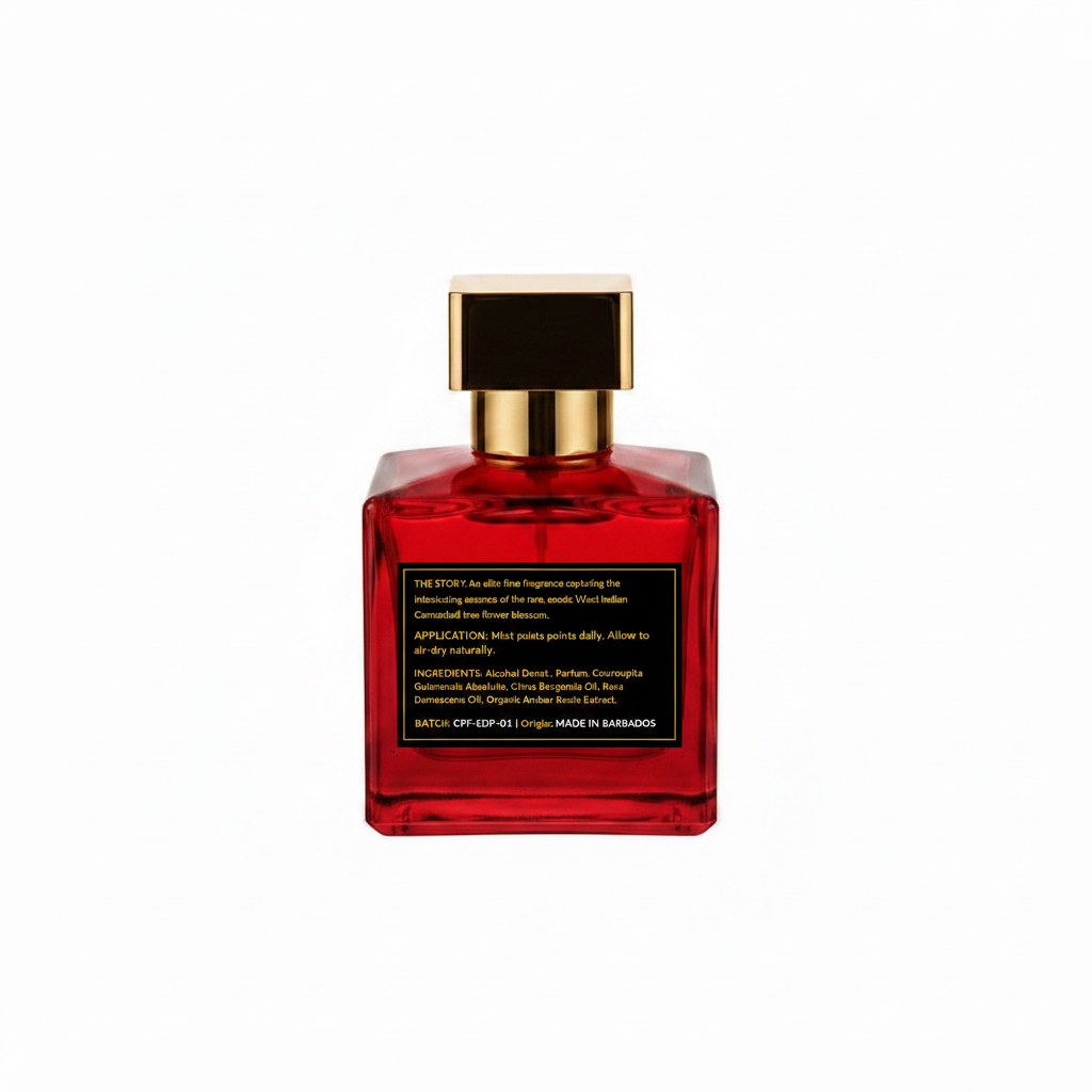 Couroupita EDP – Back of Bottle with Label