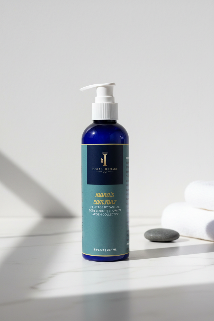 Idora's Comfort Heritage Botanical Body Lotion - enhanced lifestyle image